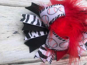 Baseball Over The Top Bow
