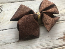 Large Brown Glitter Bow