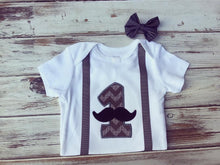 Mustache and Bow ties 1st Birthday onesie