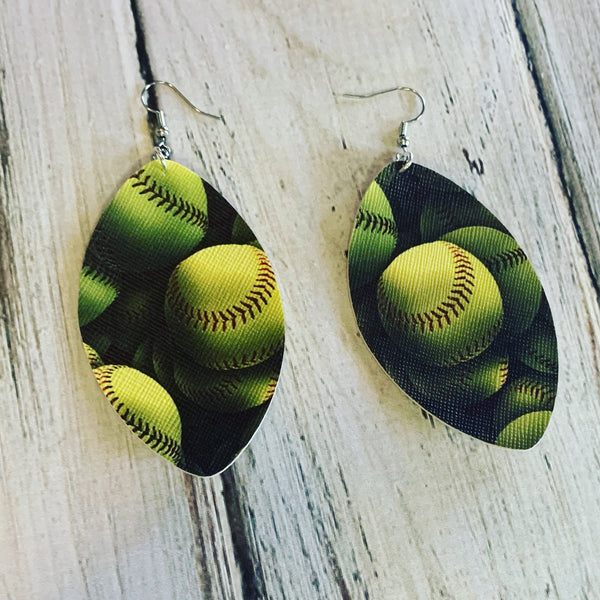 Softball Earrings