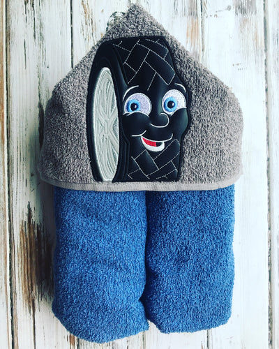 Race car Tire Hooded Towel