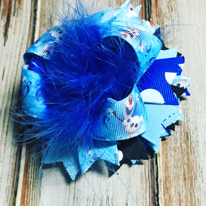 Frozen Olaf Over The Top Bow 4 1/2 inches wide