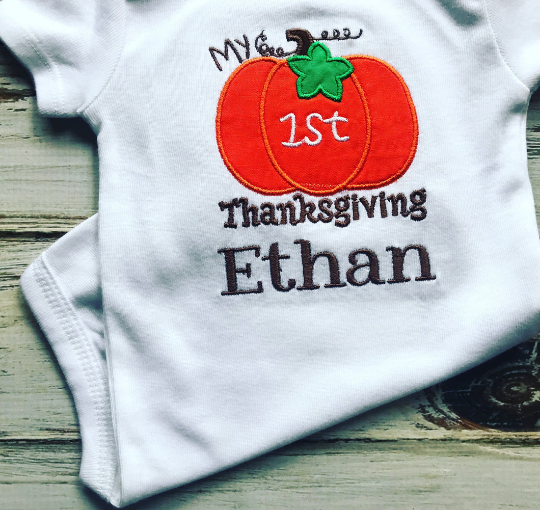 My 1st Thanksgiving Pumpkin Onesie or shirt