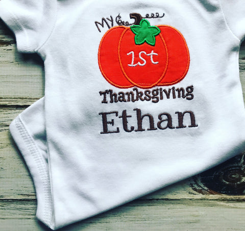 My 1st Thanksgiving Pumpkin Onesie or shirt
