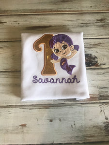 Bubble Guppies Oona 1st birthday onesie or shirt