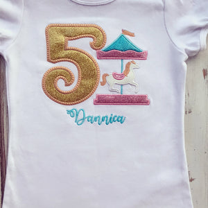 Carousel birthday shirt