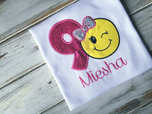 Girls emoji wink Face birthday shirt