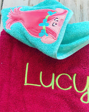 Poppy hooded towel, Troll hooded towel