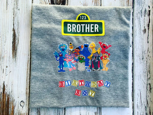 Sesame Street family Birthday shirts