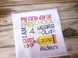 My first day of preschool shirt