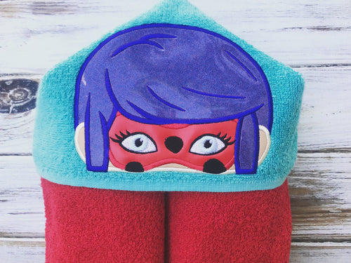 Ladybug heroine Hooded Towel