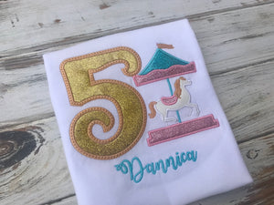 Carousel birthday shirt
