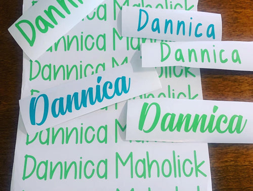 Custom Name Decal for Cups – Choose size & color. Perfect for tumblers, mugs, & water bottles. Waterproof, durable & handmade with care!