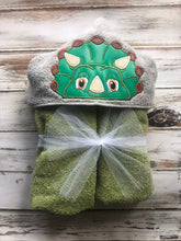 Dinosaur Stegosaurus Triceratops Hooded Towel