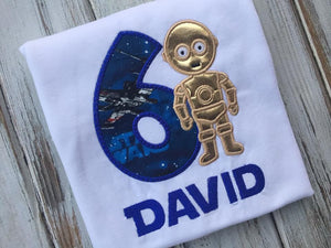 C3P0 birthday shirt