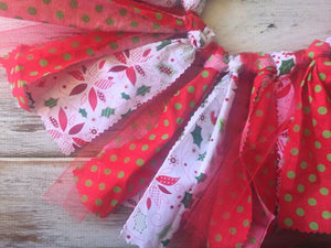 Christmas fabric and tulle tutu