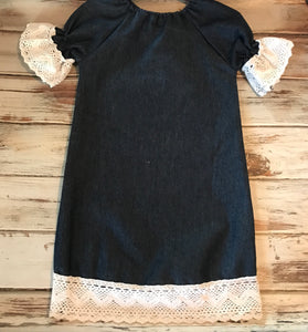 Blue jean lace dress