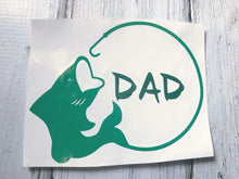 Fish monogram vinyl decal
