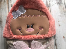 Gingerbread girl hooded towel