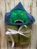 Dinosaur T Rex Hooded Towel