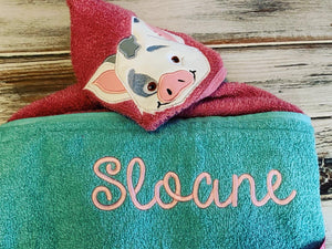 Pua Pig Hooded Towel