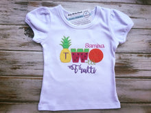 Two-tti Frutti birthday shirt or onesie, girls fruit 2nd Birthday shirt