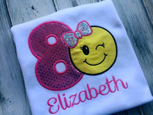 Girls emoji wink Face birthday shirt