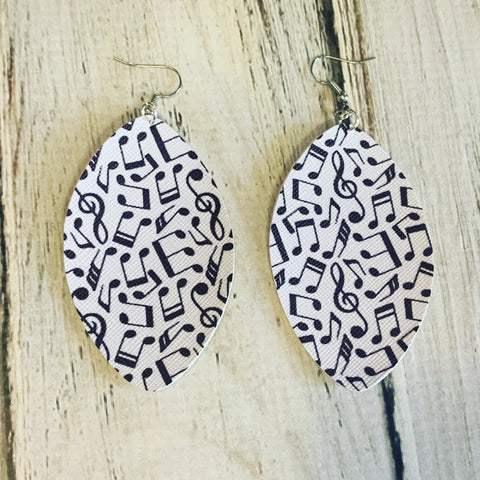 Music notes, Band Earrings