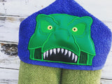 Dinosaur T Rex Hooded Towel