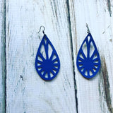 Diamond Cut Tear Drop Earrings