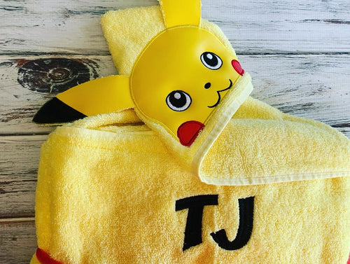 3D Pokémon Pikachu Hooded Towel