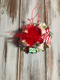 Christmas Over the Top Bow 4 1/2 inches