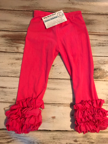 Dark pink Ruffled Icing Leggings