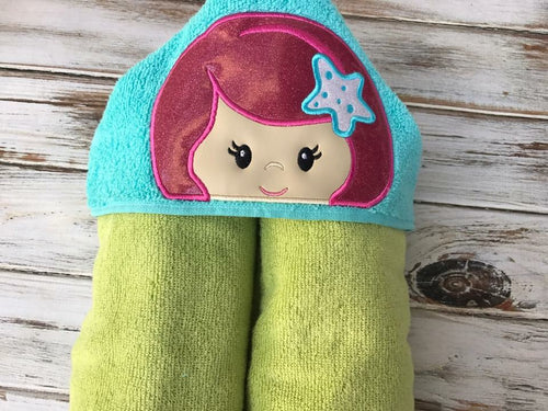Mermaid hooded towel, custom towel