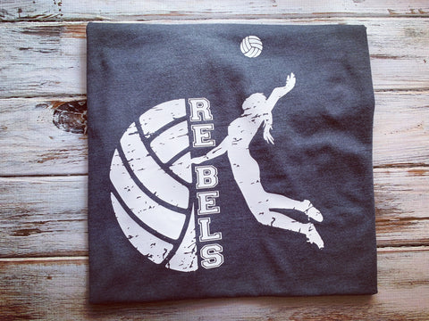 Rebels Volleyball shirt With Name/number on back