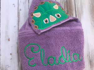Dinosaur Stegosaurus Hooded Towel