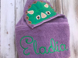 Dinosaur Stegosaurus Hooded Towel