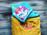 Unicorn hooded towel