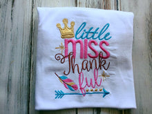 Girls Little Miss Thankful Shirt or Onesie