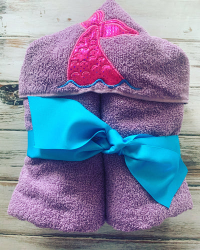 Mermaid Tail Hooded Towel