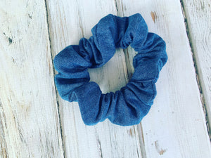 Blue jean fabric Scrunchie