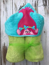 Poppy hooded towel, Troll hooded towel
