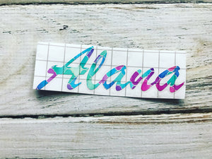 Custom Name Decal for Cups – Choose size & color. Perfect for tumblers, mugs, & water bottles. Waterproof, durable & handmade with care!