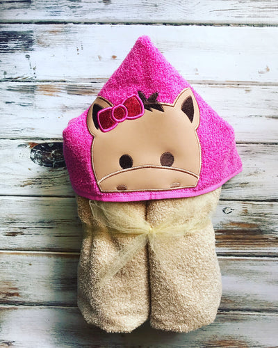 Horse hooded towel