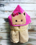 Horse hooded towel