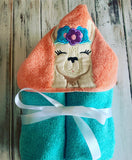 Girl Llama Hooded Towel