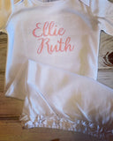 White Monogrammed Infant Gown