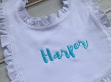 Monogrammed Ruffle Bib