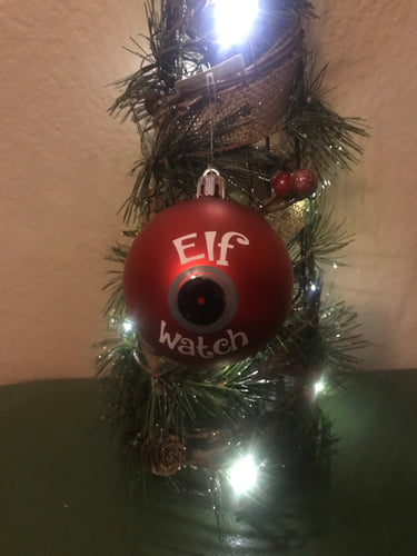Red Elf Camera Ornament
