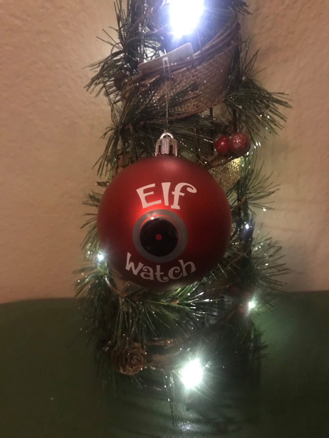 Red Elf Camera Ornament